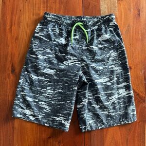 🦊 Wonder Nation Camouflage Swim Shorts with Neon Accent